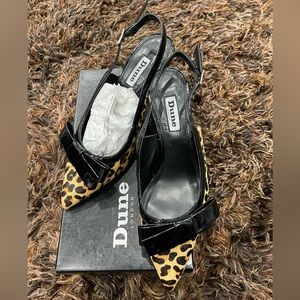 Dune leopard heels - worn once